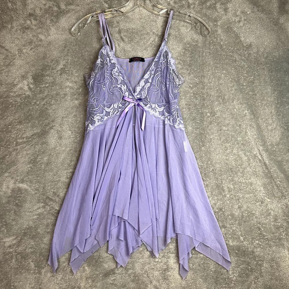 Avidlove Purple Lace Camisol Womens L Bow Coquette Fairy